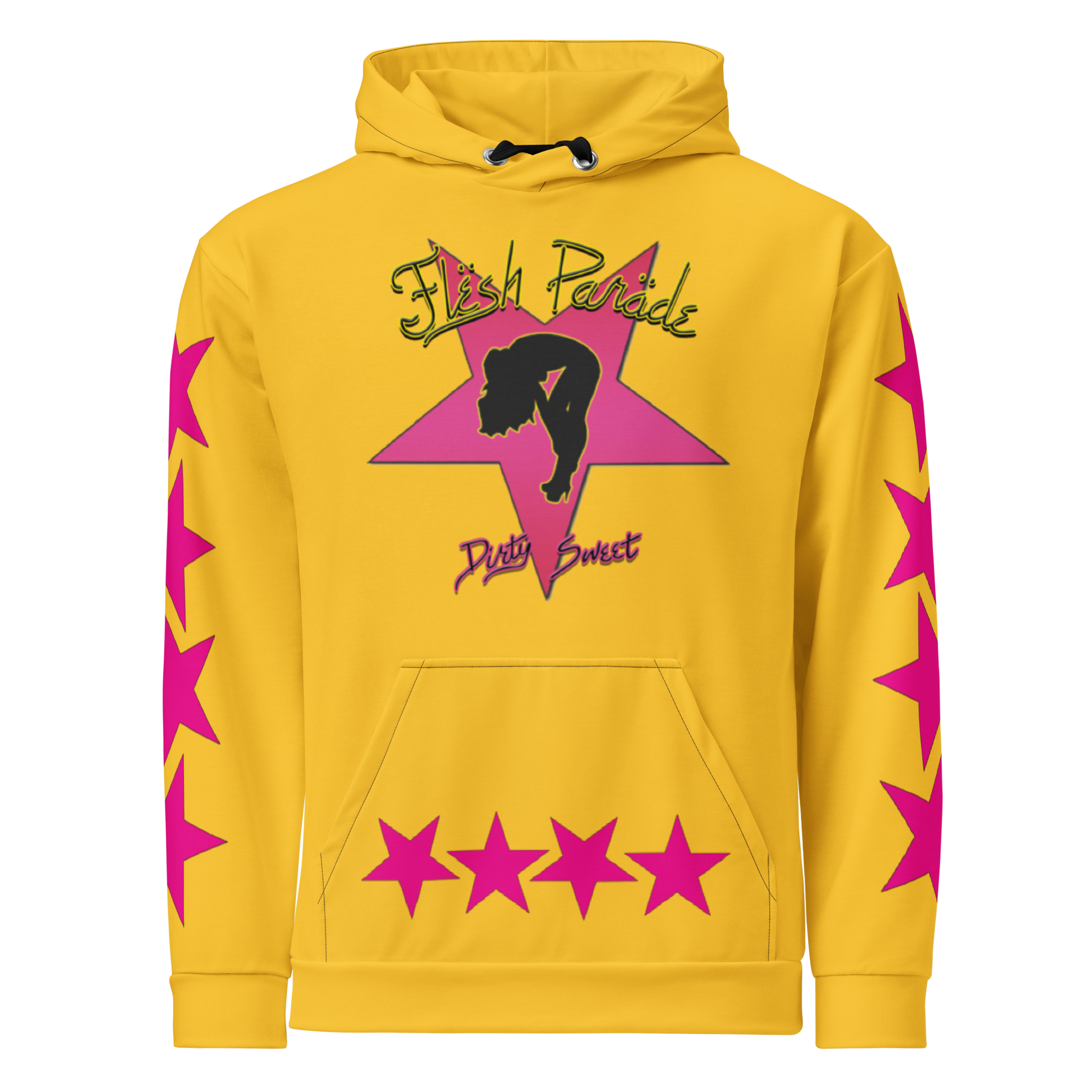 Flesh Parade "Dirty Sweet" Yellow Pullover Hoodie
