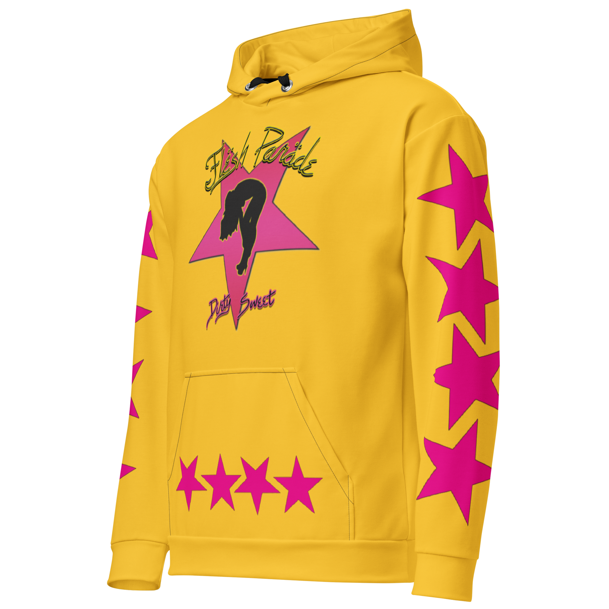 Flesh Parade "Dirty Sweet" Yellow Pullover Hoodie