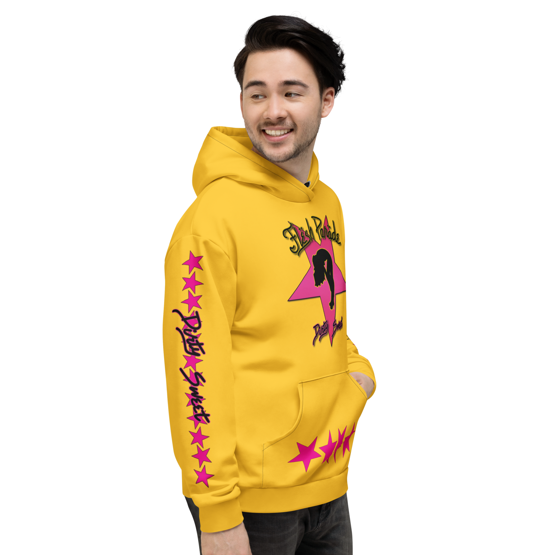 Flesh Parade "Dirty Sweet" Yellow Pullover Hoodie