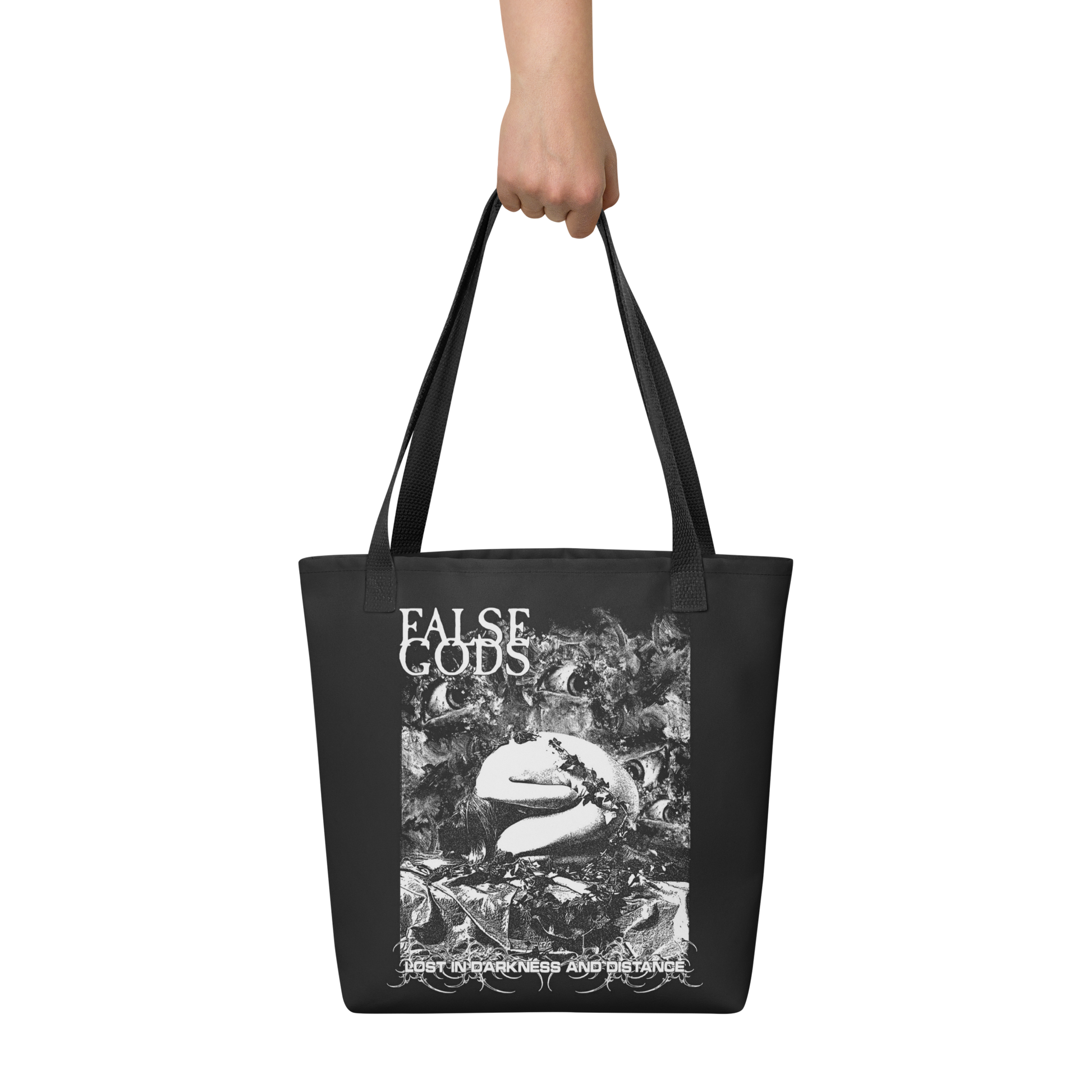 False Gods "Lost in Darkness & Distance" Tote Bag