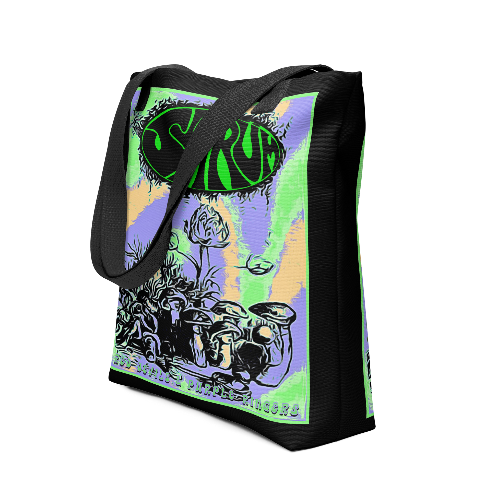SHRÜM "Red Devils & Purple Ringers" Tote Bag