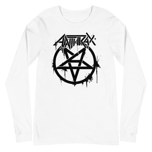 Anthrax - Pentagram Logo Long Sleeve T-Shirt #1009 HYPER iCONiC.