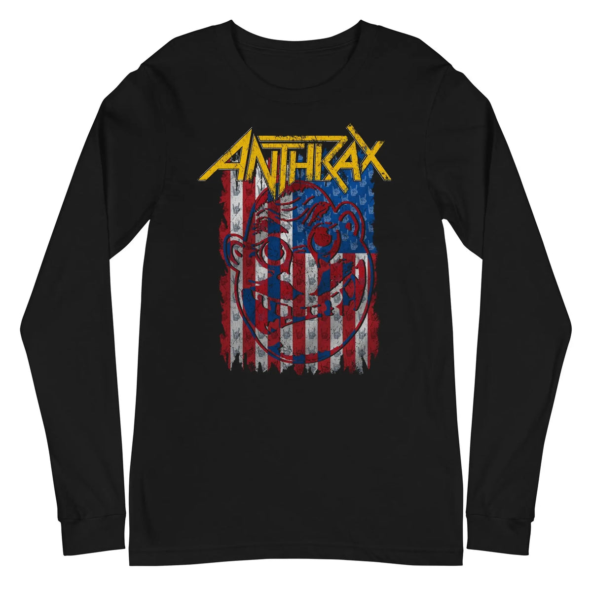Anthrax - American Flag Long Sleeve T-Shirt HYPER iCONiC.