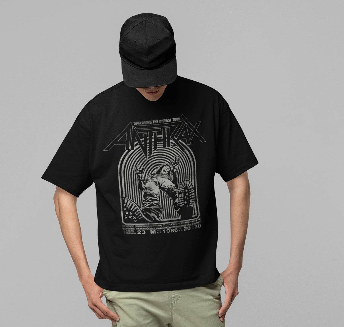 Anthrax - 1986 Tour Jumbo Print T-Shirt HYPER iCONiC.