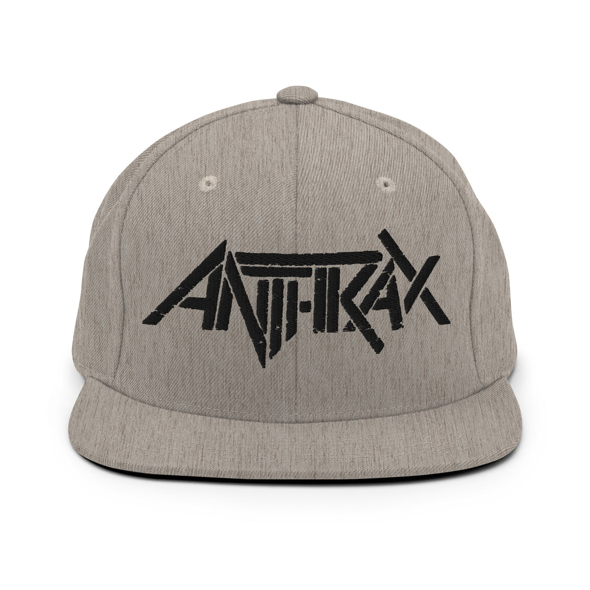 Anthrax - Black on Gray Snapback HD Embroidered Hat HYPER iCONiC.