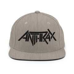 Anthrax - Black on Gray Snapback HD Embroidered Hat