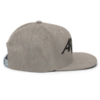 Anthrax - Black on Gray Snapback HD Embroidered Hat HYPER iCONiC.