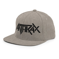 Anthrax - Black on Gray Snapback HD Embroidered Hat HYPER iCONiC.