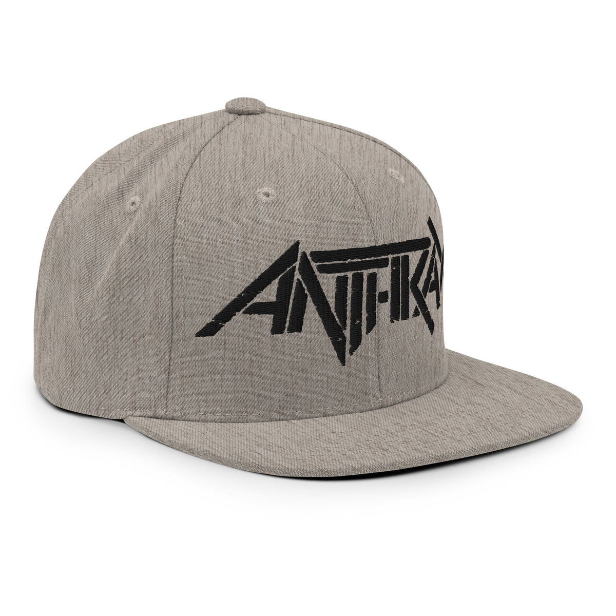 Anthrax - Black on Gray Snapback HD Embroidered Hat HYPER iCONiC.