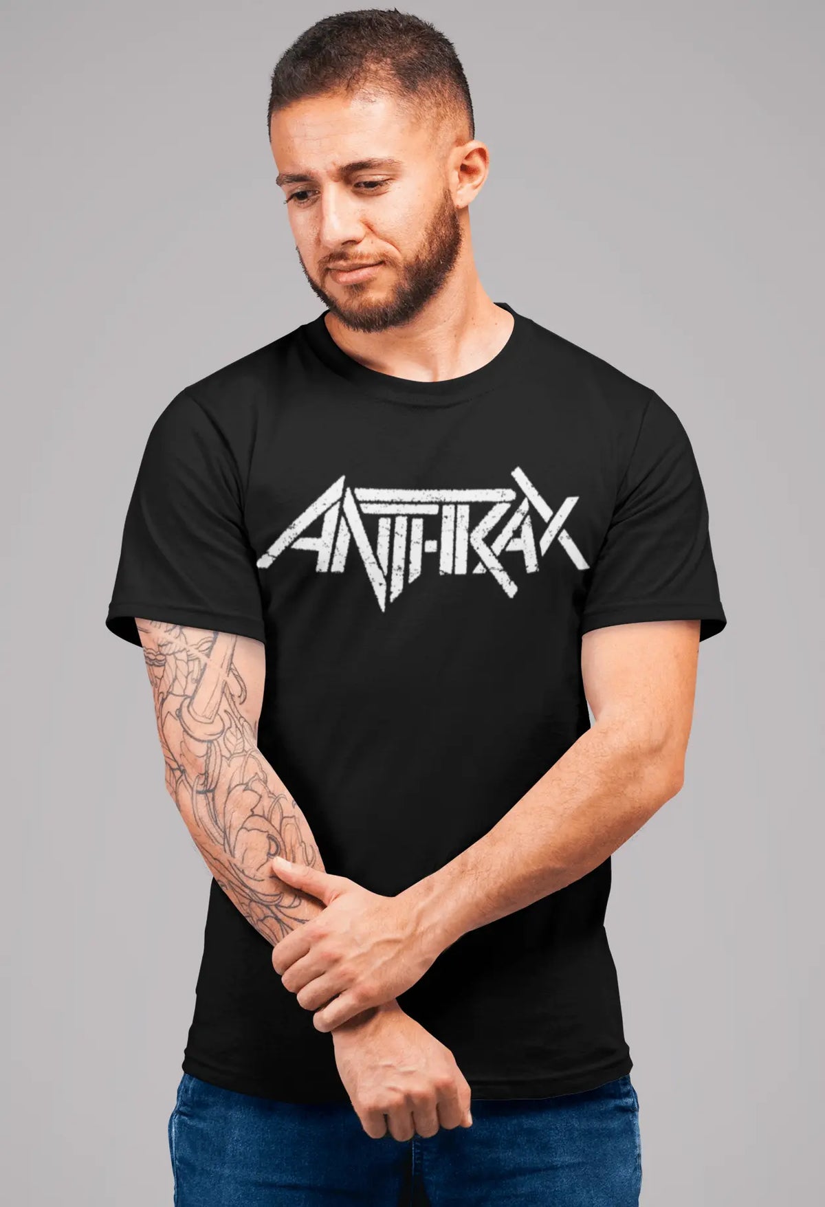 Anthrax - Classic White Logo T-Shirt HYPER iCONiC.