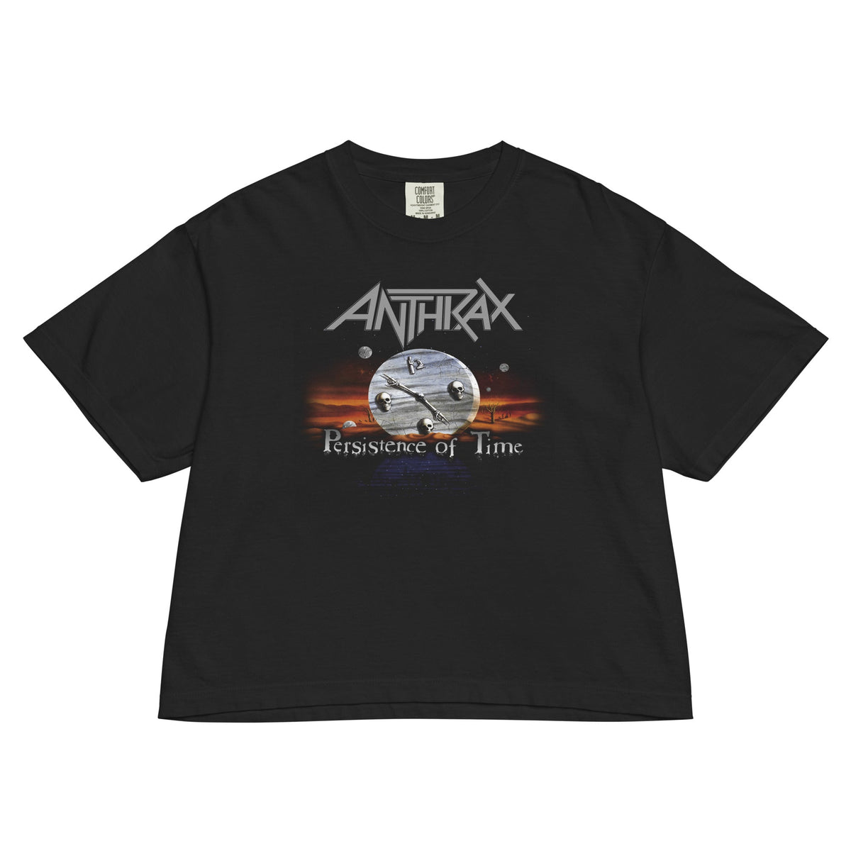 Anthrax - Peristence of Time Mineral Wash Womens Crop Top HYPER iCONiC.