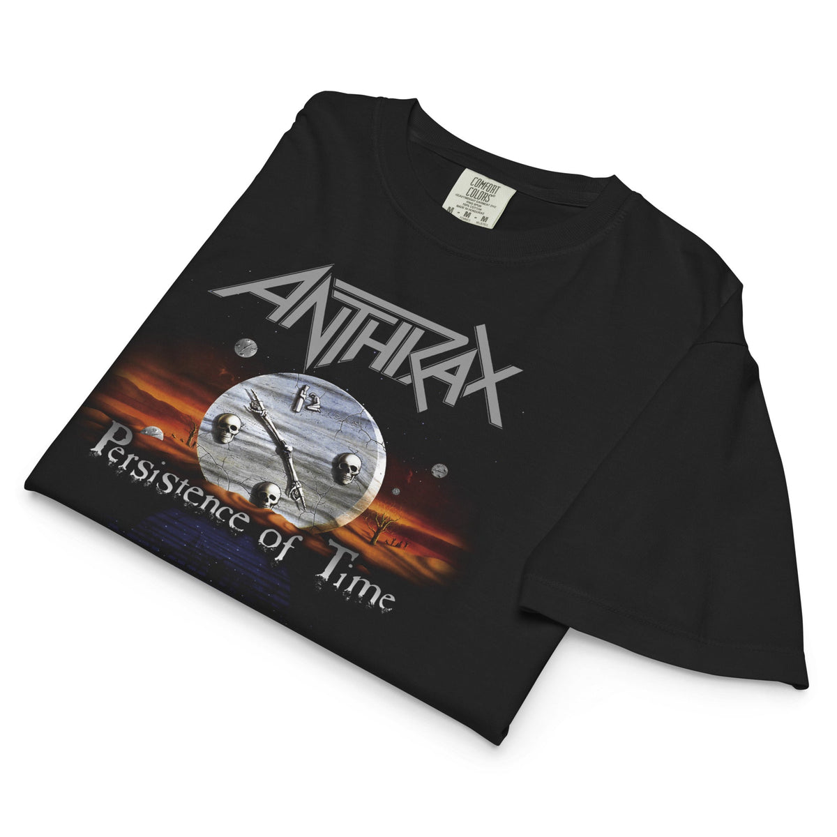 Anthrax - Peristence of Time Mineral Wash Womens Crop Top HYPER iCONiC.