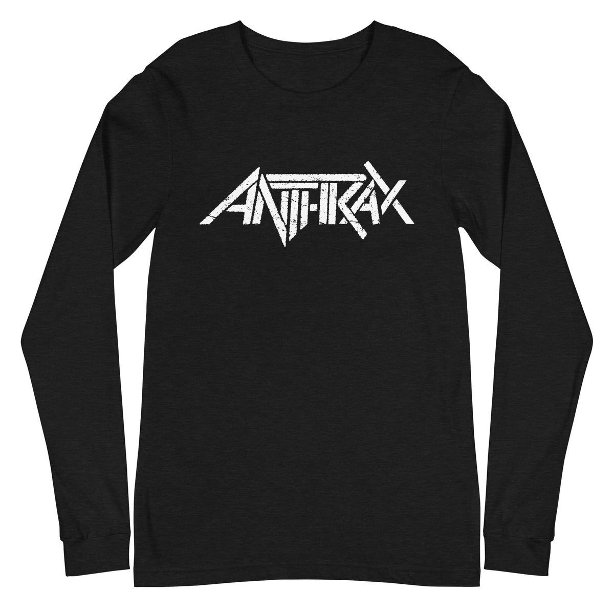 Anthrax - White Classic Logo Long Sleeve T-Shirt HYPER iCONiC.