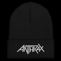 Anthrax "White Logo" Cuffed Embroidered Beanie