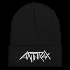 Anthrax "White Logo" Cuffed Embroidered Beanie