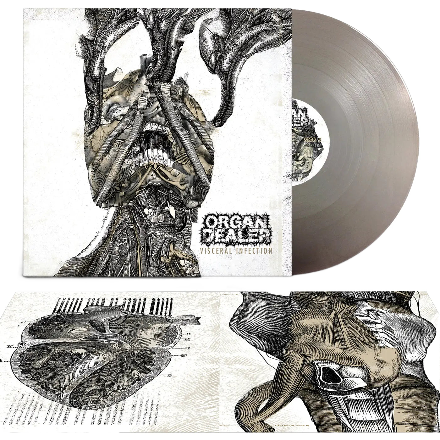 ORGAN DEALER - Visceral Infection LP (Metallic Silver) LTD To 141 Horror Pain Gore Death Productions Shop