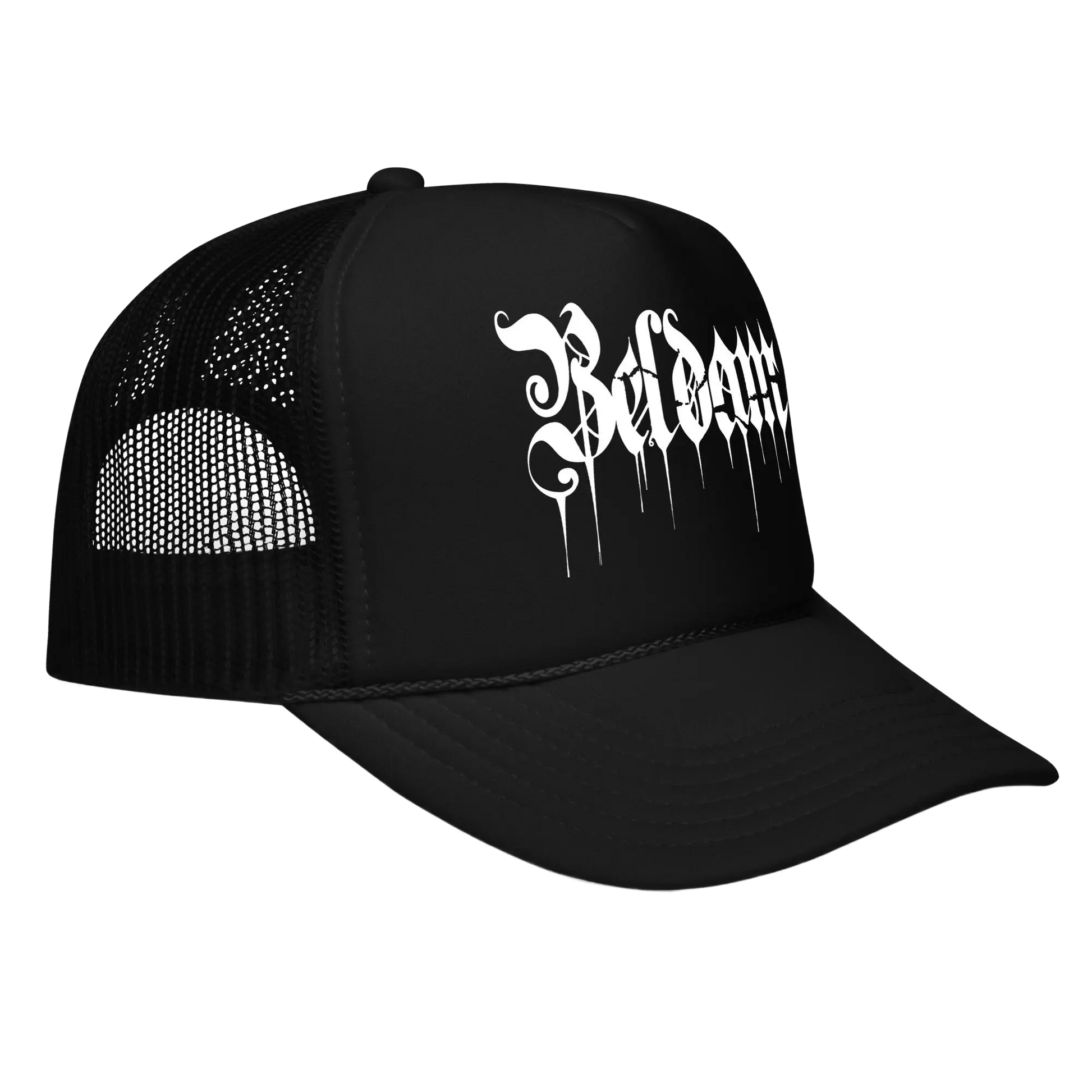 BELDAM - Logo Trucker Hat Horror Pain Gore Death Productions Shop