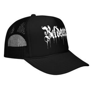 BELDAM - Logo Trucker Hat Horror Pain Gore Death Productions Shop
