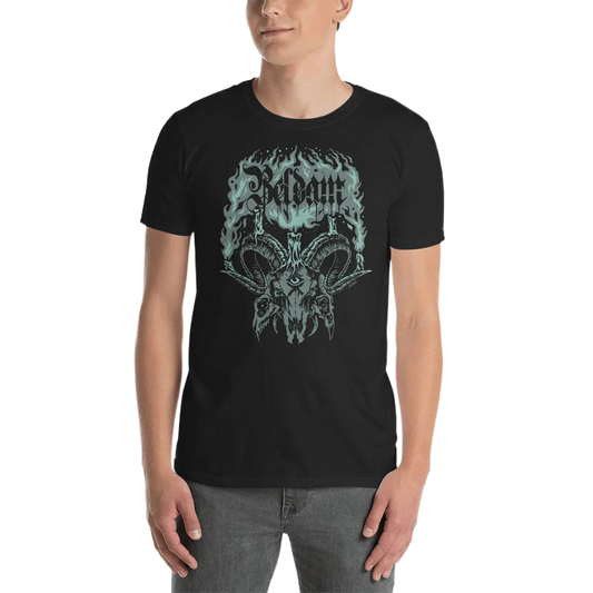 BELDAM - Altar Of The Three-Eyed Demon Goat (Blue/Green) T-Shirt Horror Pain Gore Death Productions Shop