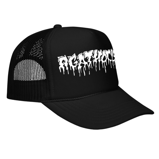 AGATHOCLES - Logo Trucker Hat Horror Pain Gore Death Productions Shop