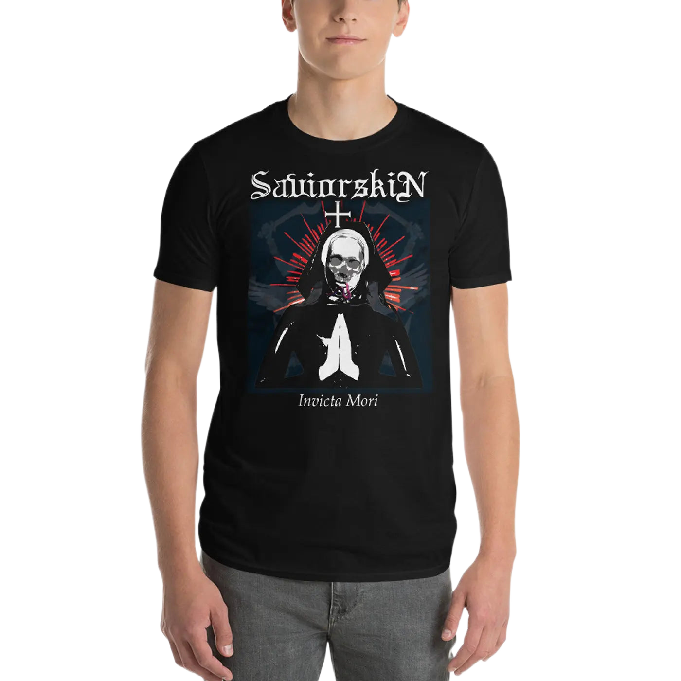 SAVIORSKIN - Invicta Mori T-Shirt Horror Pain Gore Death Productions Shop