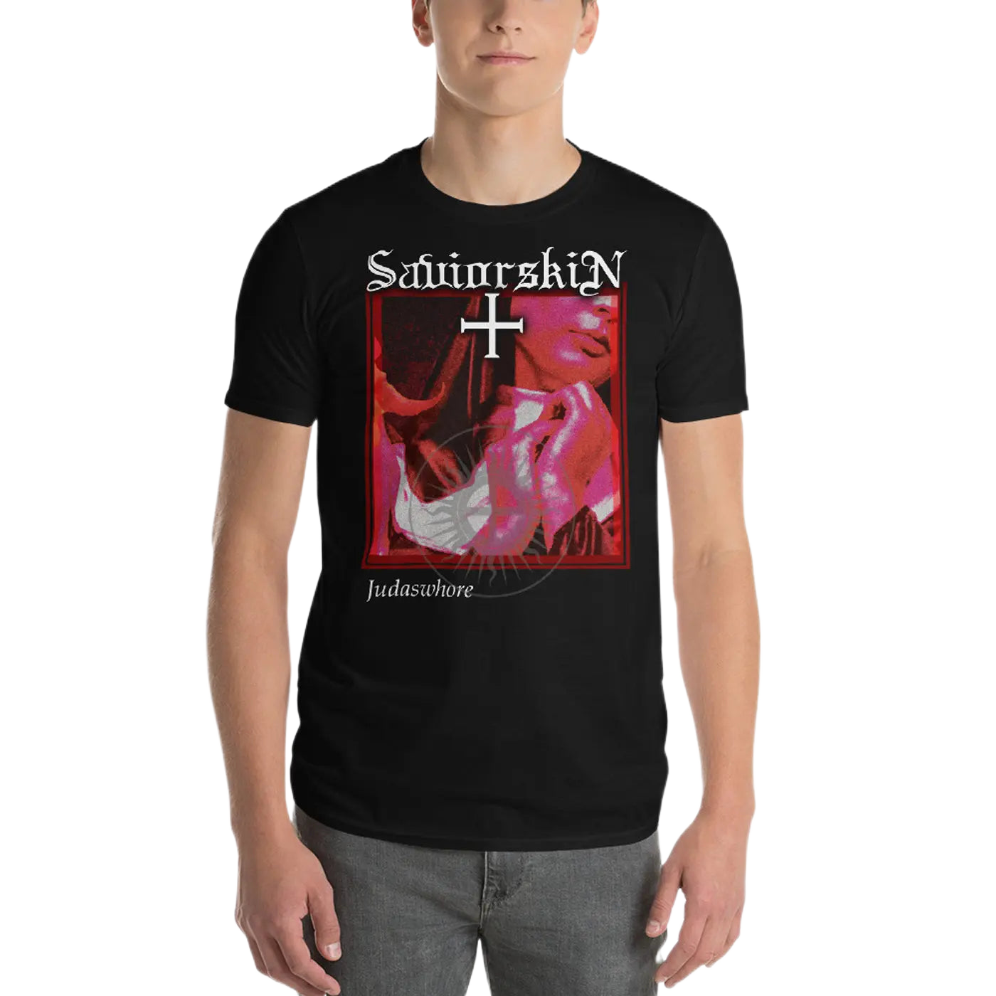 SAVIORSKIN - Judaswhore T-Shirt Horror Pain Gore Death Productions Shop