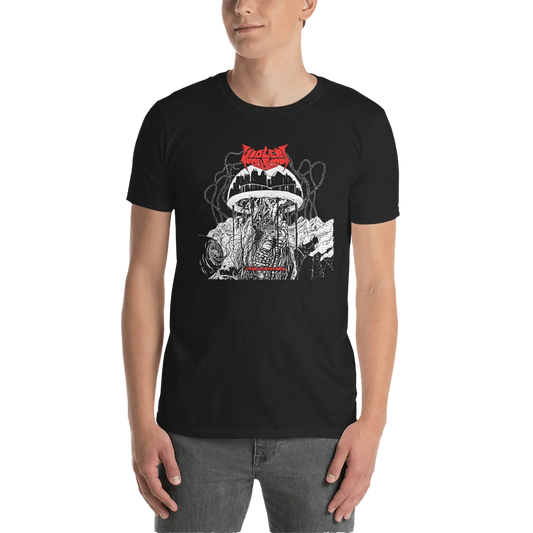 VIOLENT OPPOSITION - Utopia/Dystopia T-Shirt Horror Pain Gore Death Productions Shop