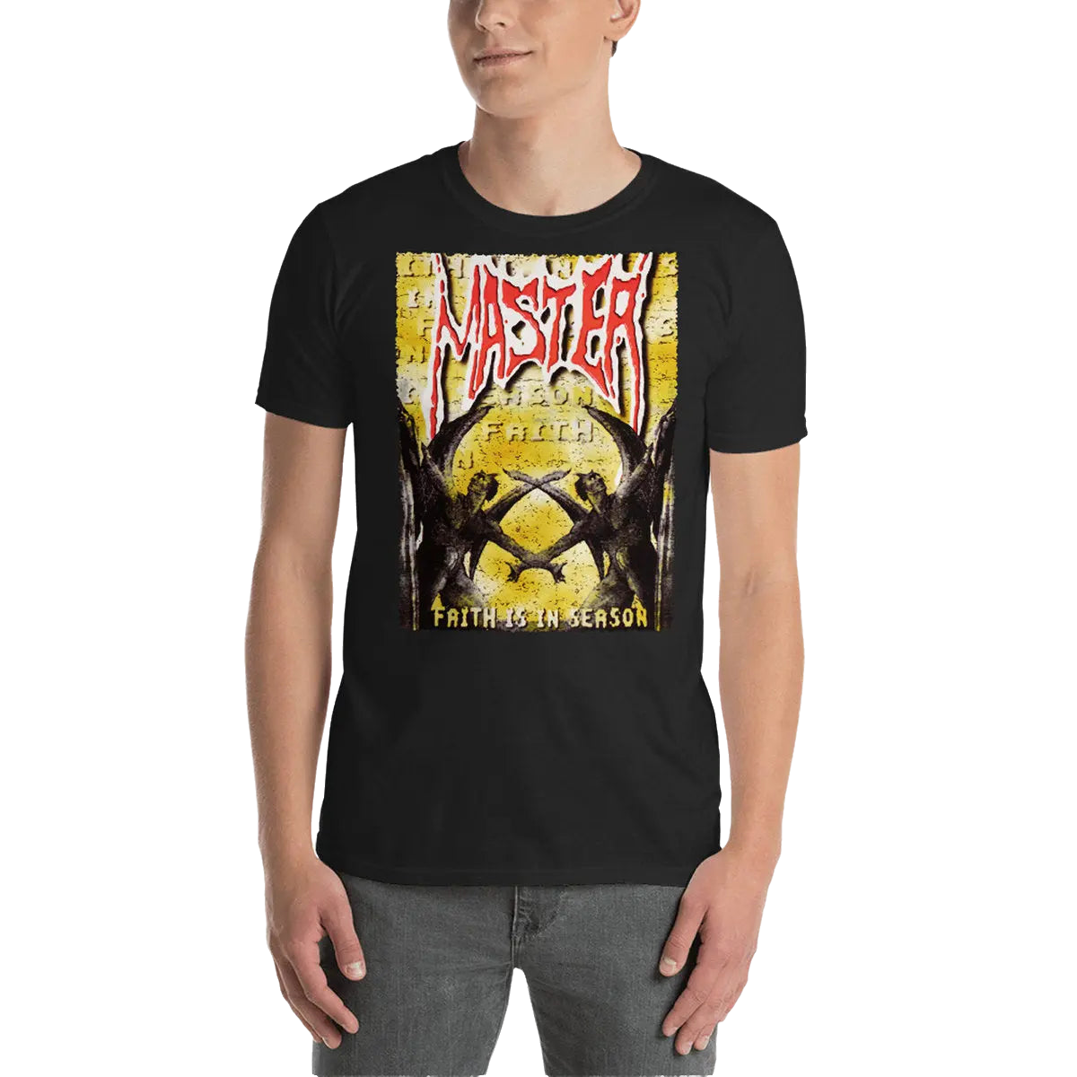 MASTER - Faith Is In Season Version 1 T-Shirt Horror Pain Gore Death Productions Shop