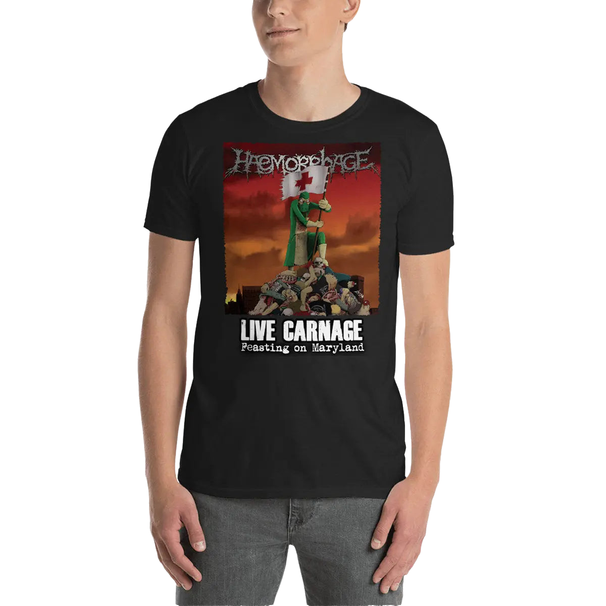 HAEMORRHAGE - Live Carnage: Feasting On Maryland T-Shirt Horror Pain Gore Death Productions Shop