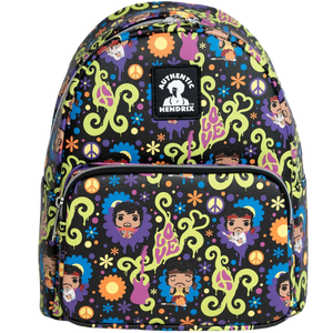 Funko Jimi Hendrix Love and Flowers All-Over Print Mini Backpack Rock Movie Heroes