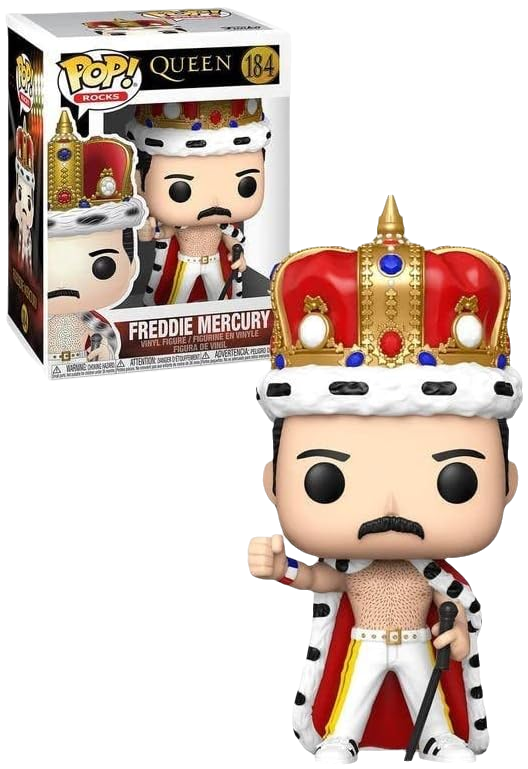 Funko Pop Rocks - Queen Freddie Mercury King #184 Rock Movie Heroes