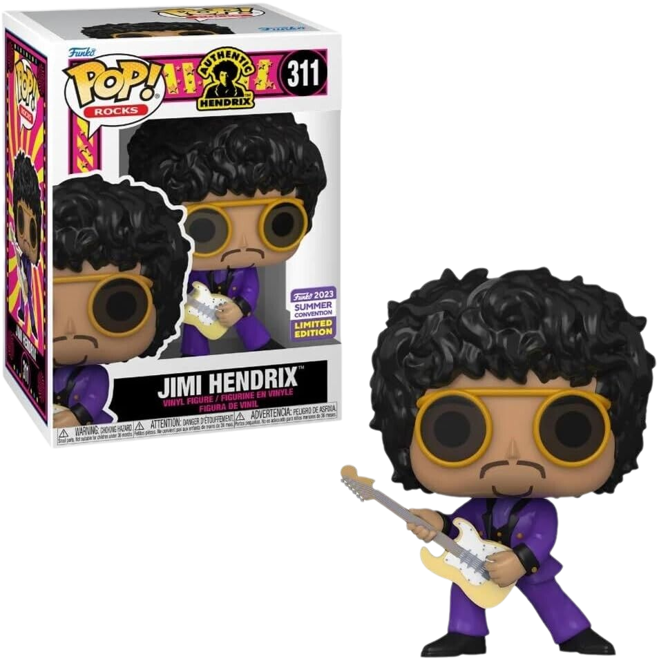 Funko Pop Rocks - Jimi Hendrix 2023 Summer Convention Ltd Edition #311 Rock Movie Heroes