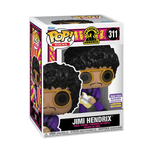 Funko Pop Rocks - Jimi Hendrix 2023 Summer Convention Ltd Edition #311 Rock Movie Heroes