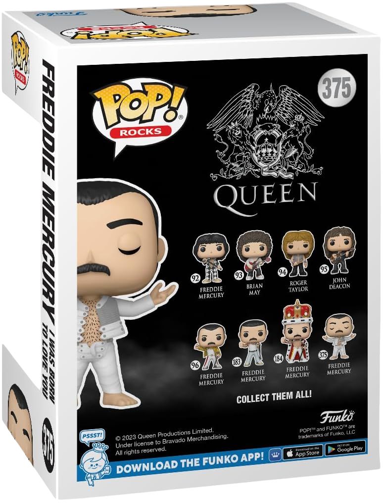 Funko Pop Rocks - Queen Freddie Mercury I Was Born to Love You Rock Movie Heroes