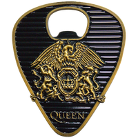 Queen  - Gold Crest Plectrum Bottle Opener Magnet Rock Movie Heroes