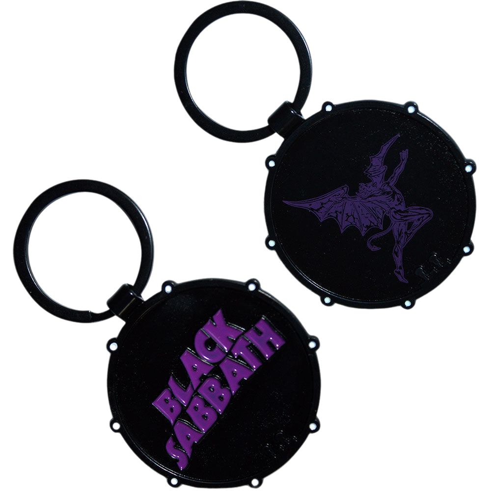 Black Sabbath Wavy Logo & Daemon Drum Keychain Keyring Rock Movie Heroes