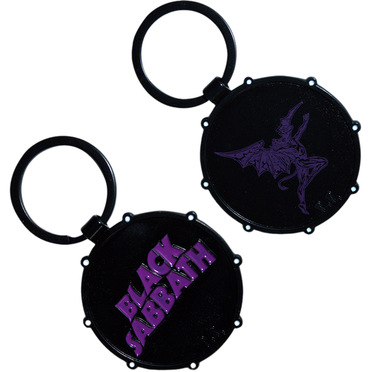 Black Sabbath Wavy Logo & Daemon Drum Keychain Keyring Rock Movie Heroes