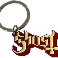 Ghost Band Logo - Red Shadow Metal Keychain Rock Movie Heroes