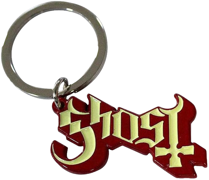 Ghost Band Logo - Red Shadow Metal Keychain Rock Movie Heroes