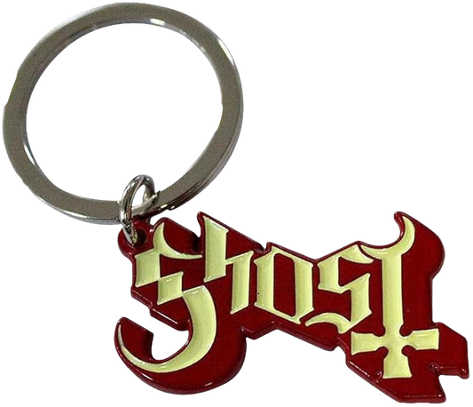 Ghost Band Logo - Red Shadow Metal Keychain Rock Movie Heroes