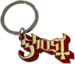 Ghost Band Logo - Red Shadow Metal Keychain