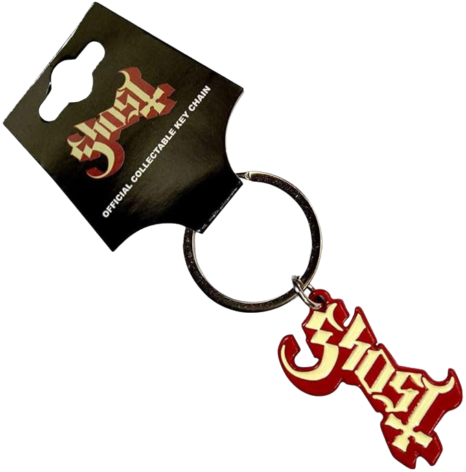 Ghost Band Logo - Red Shadow Metal Keychain Rock Movie Heroes