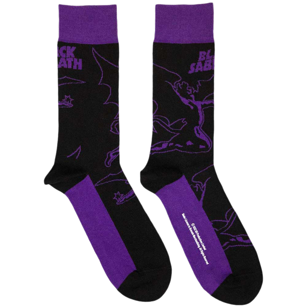 Black Sabbath Logo and Demon - Unisex Ankle Socks Rock Movie Heroes