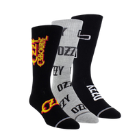 OZZY '3 PACK GIFT BOX' CREW SOCKS Revolver Magazine