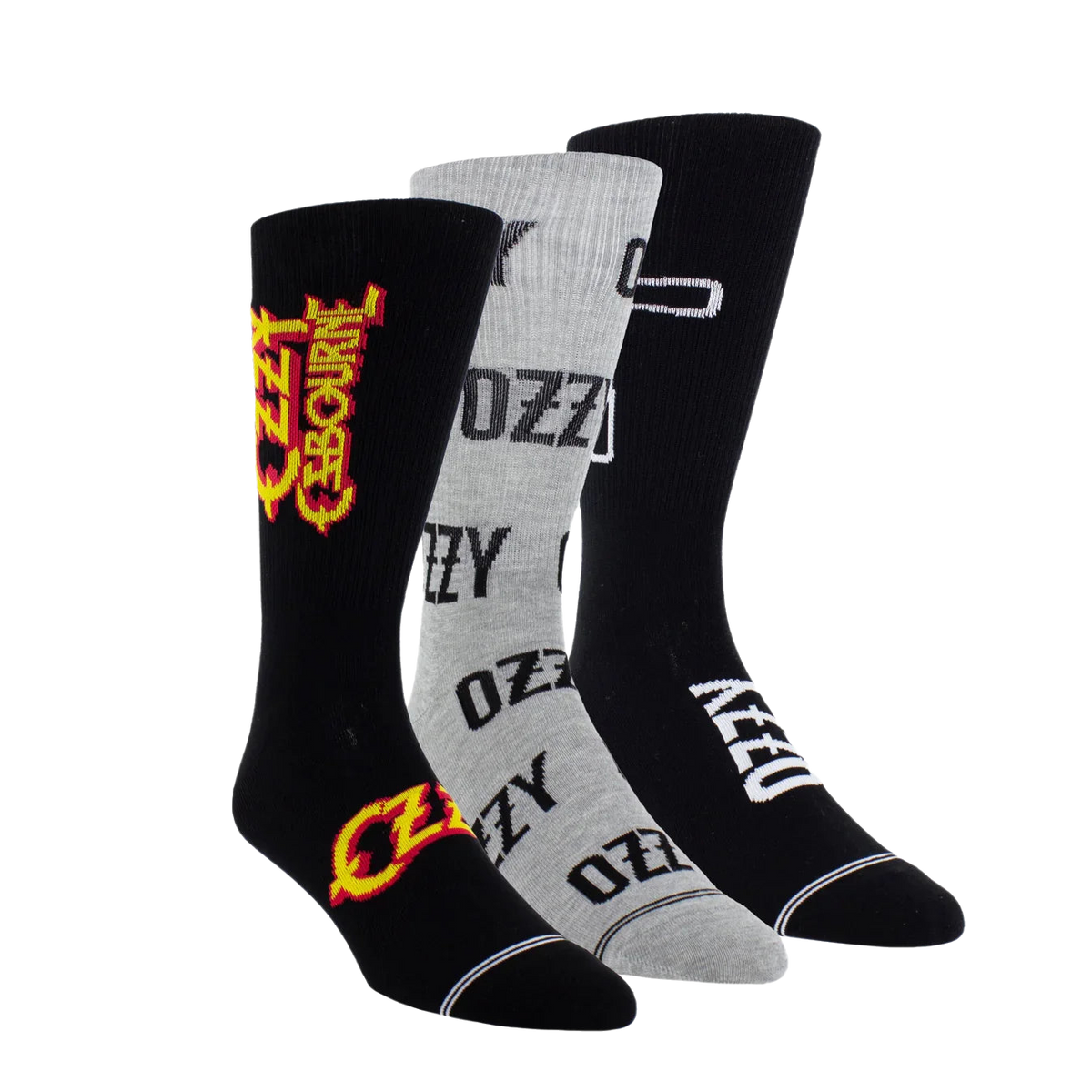 OZZY '3 PACK GIFT BOX' CREW SOCKS Revolver Magazine
