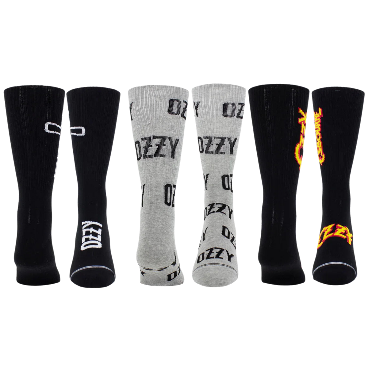 OZZY '3 PACK GIFT BOX' CREW SOCKS Revolver Magazine