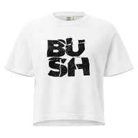 Bush - Stacked Logo Mineral Wash Womens Crop Top HYPER iCONiC.