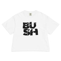 Bush - Stacked Logo Mineral Wash Womens Crop Top HYPER iCONiC.