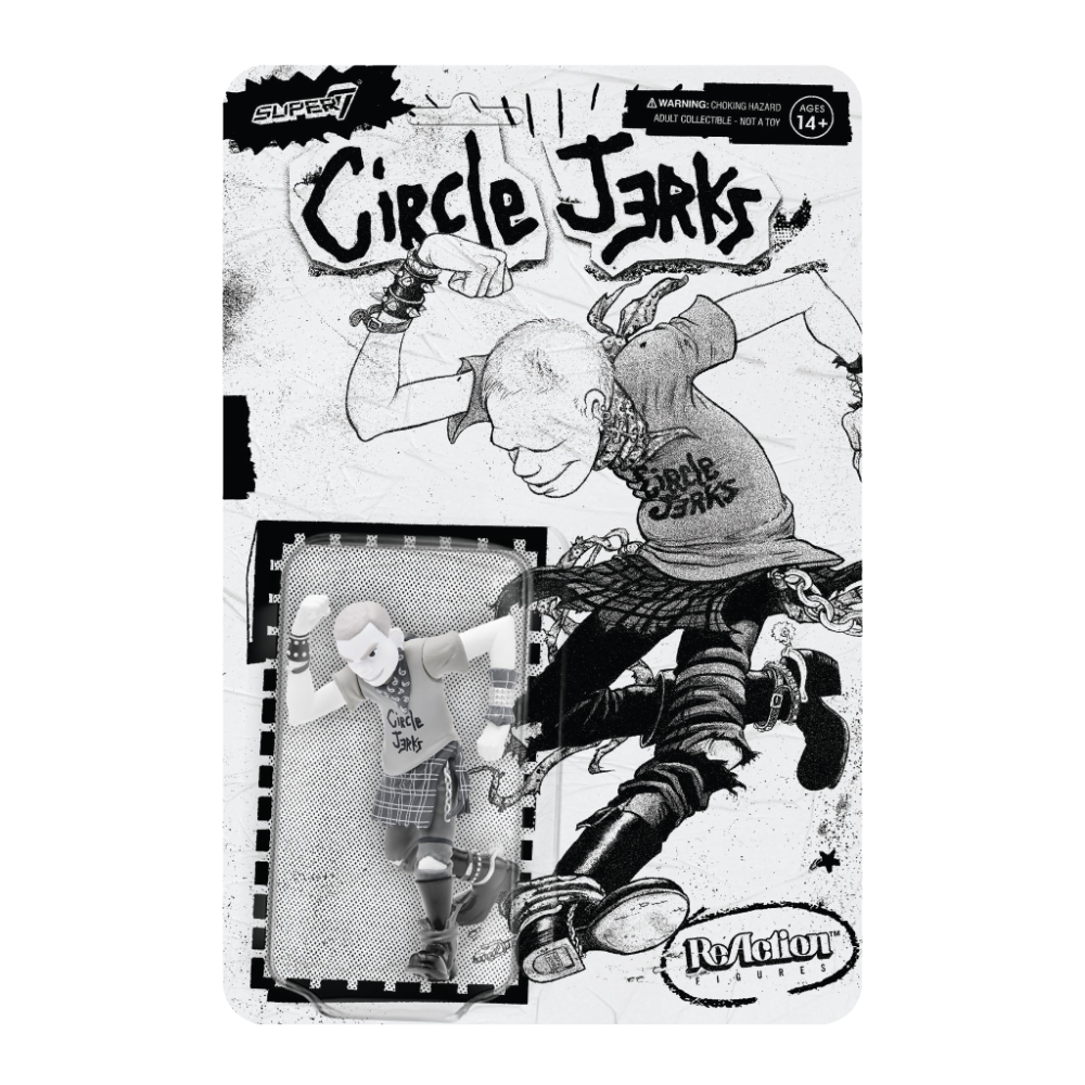 Super7 x Circle Jerks Skank Man Grayscale ReAction Figure