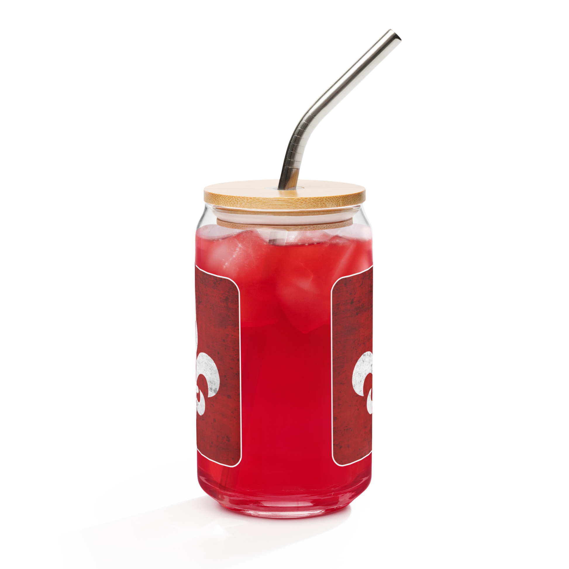 Mainstay Entertainment "Fleur de Lis" Can-Shaped Glass